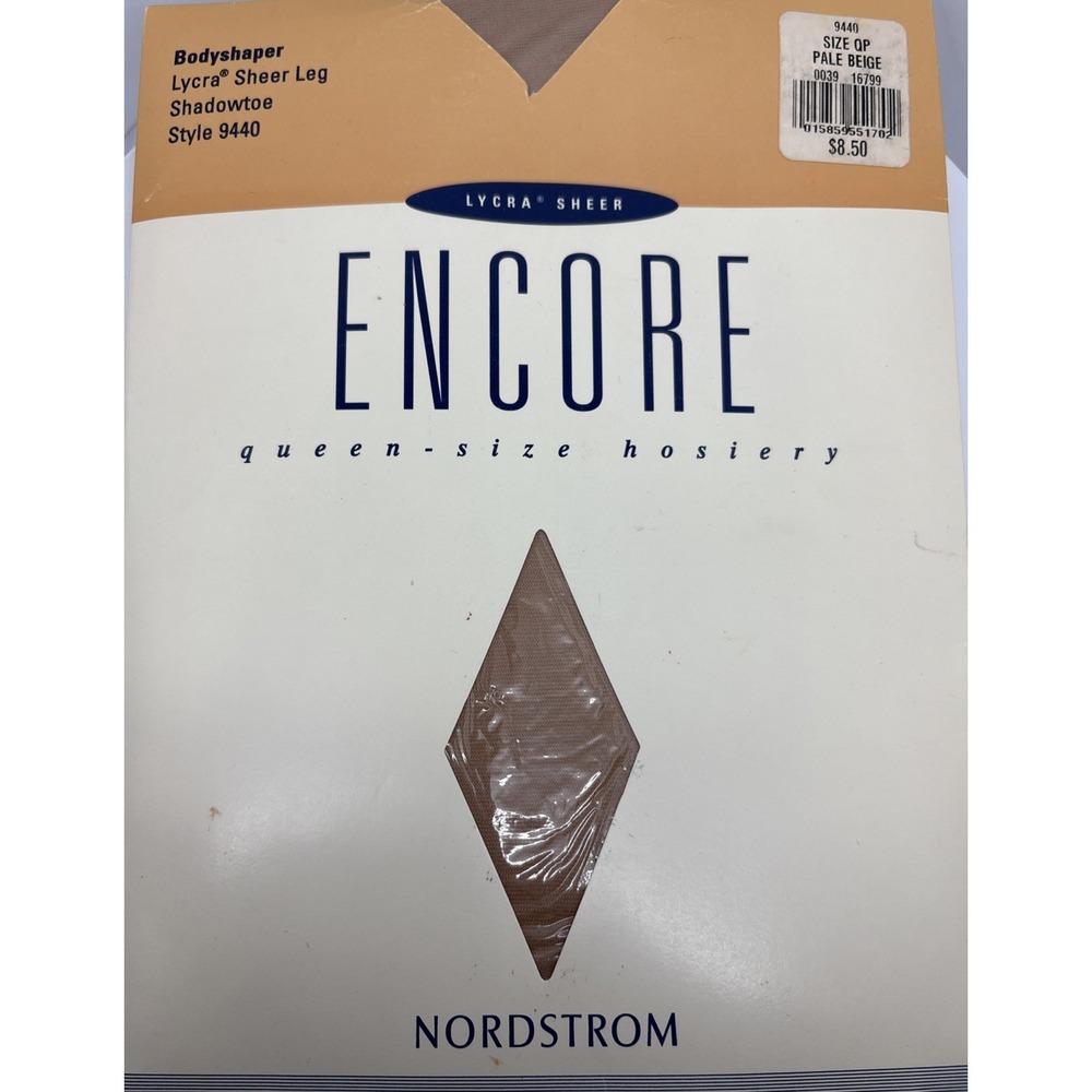 Nylons ENCORE‎ Queen-size Hosiery Bodyshaper Lycra Sheer Shadowtoe Nordstrom